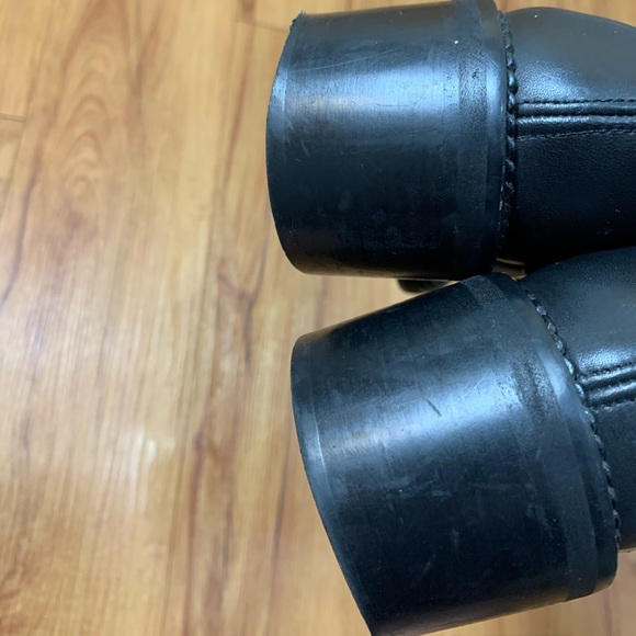 Miista Black Leather Block Heel Pointed Shoes - Picture 9 of 11